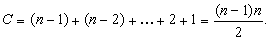 C = (n-1)n/2